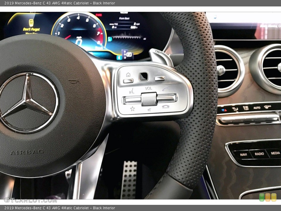 Black Interior Steering Wheel for the 2019 Mercedes-Benz C 43 AMG 4Matic Cabriolet #144765249
