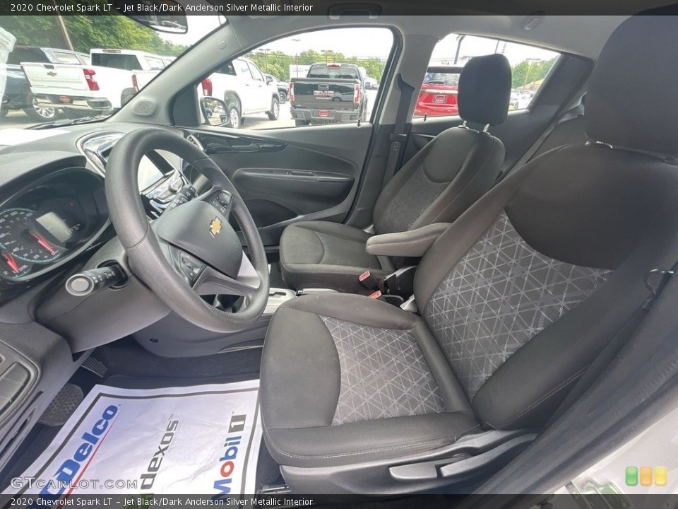 Jet Black/Dark Anderson Silver Metallic Interior Front Seat for the 2020 Chevrolet Spark LT #144767232