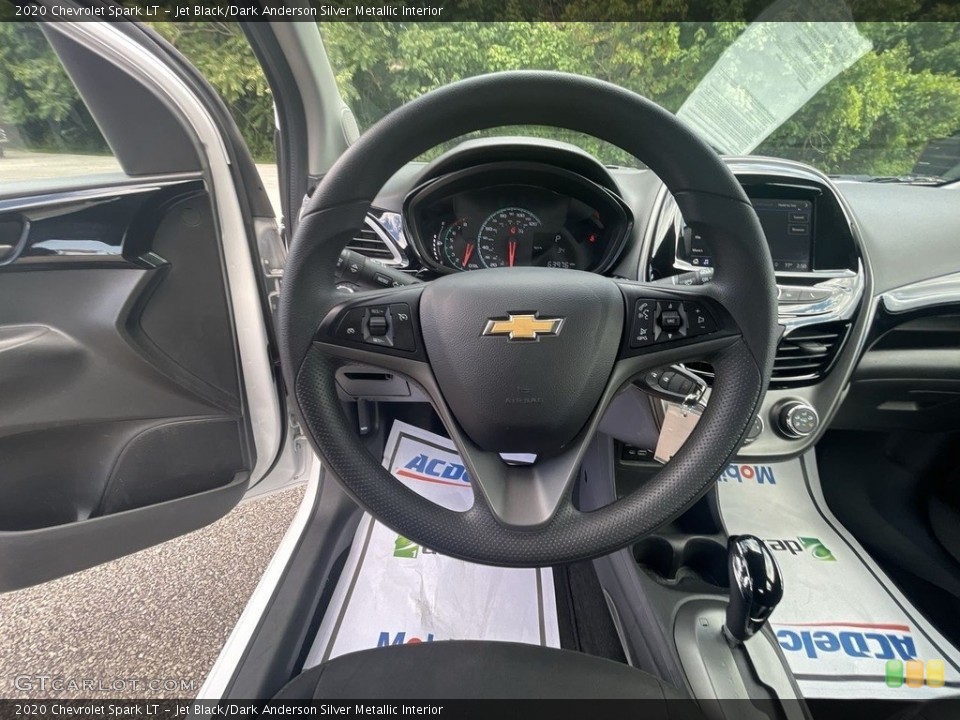 Jet Black/Dark Anderson Silver Metallic Interior Steering Wheel for the 2020 Chevrolet Spark LT #144767283