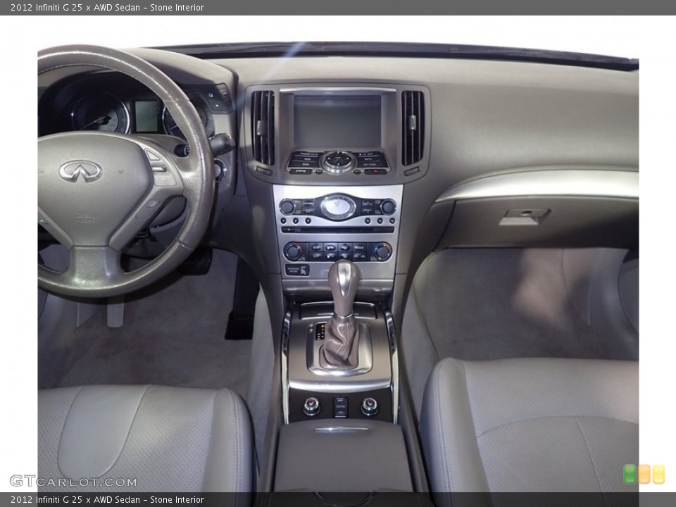 Stone Interior Dashboard for the 2012 Infiniti G 25 x AWD Sedan #144770178