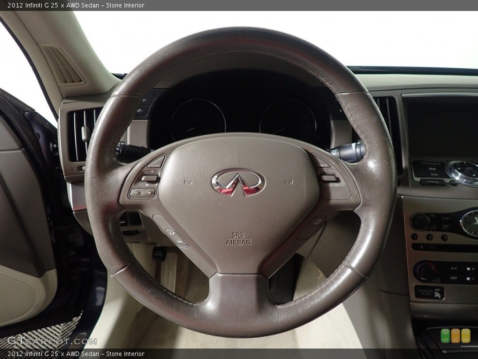 Stone Interior Steering Wheel for the 2012 Infiniti G 25 x AWD Sedan #144770198