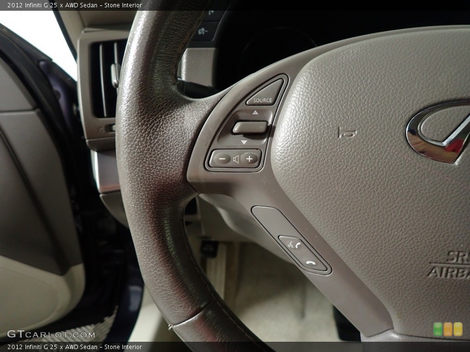Stone Interior Steering Wheel for the 2012 Infiniti G 25 x AWD Sedan #144770223