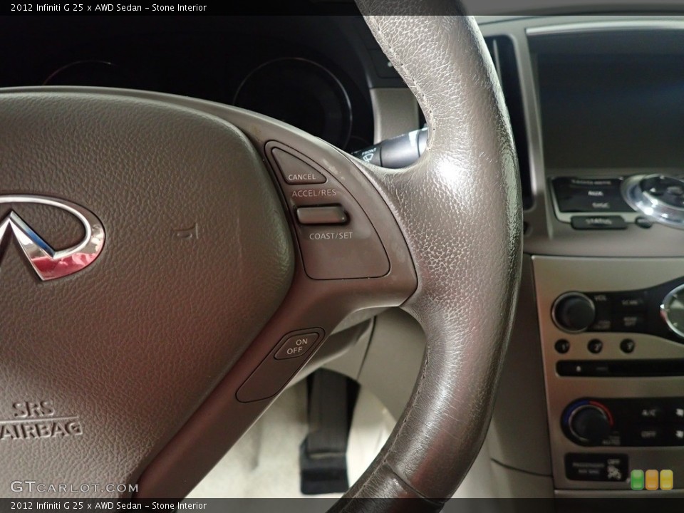 Stone Interior Steering Wheel for the 2012 Infiniti G 25 x AWD Sedan #144770232
