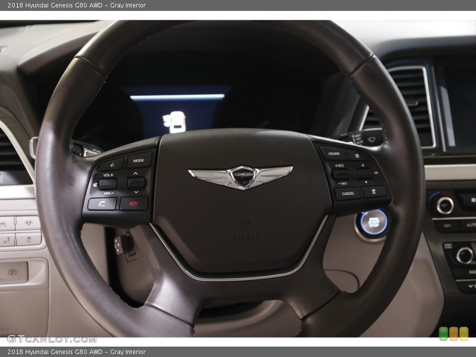 Gray Interior Steering Wheel for the 2018 Hyundai Genesis G80 AWD #144770685