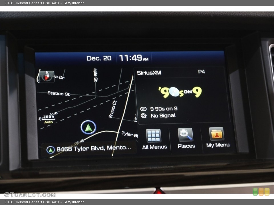 Gray Interior Navigation for the 2018 Hyundai Genesis G80 AWD #144770712