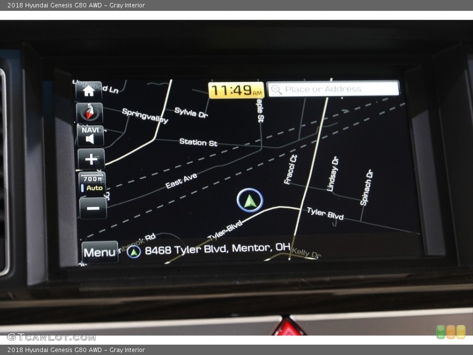 Gray Interior Navigation for the 2018 Hyundai Genesis G80 AWD #144770721