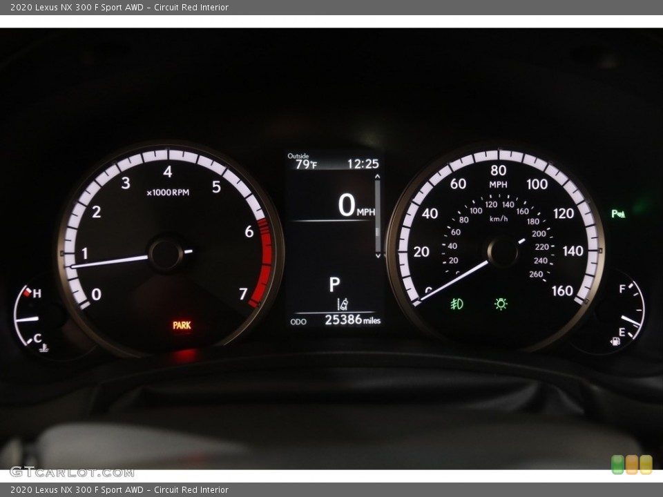 Circuit Red Interior Gauges for the 2020 Lexus NX 300 F Sport AWD #144772150