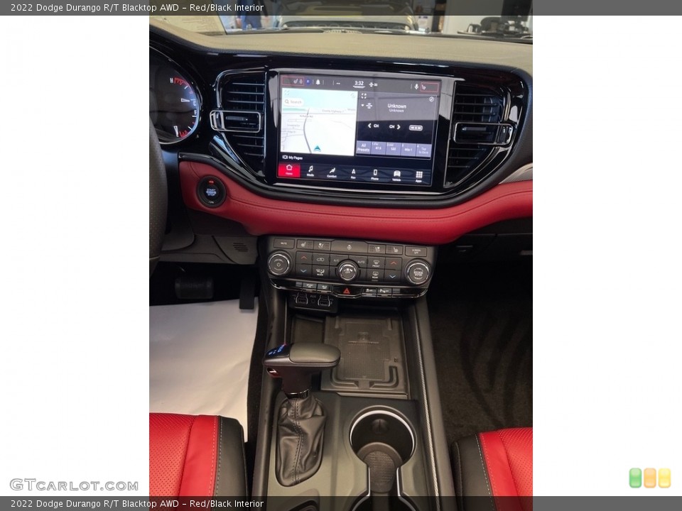 Red/Black Interior Controls for the 2022 Dodge Durango R/T Blacktop AWD #144778046