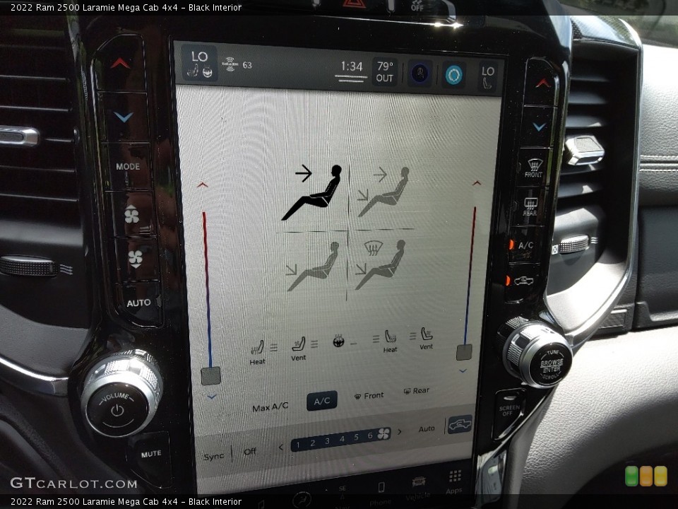 Black Interior Controls for the 2022 Ram 2500 Laramie Mega Cab 4x4 #144778433