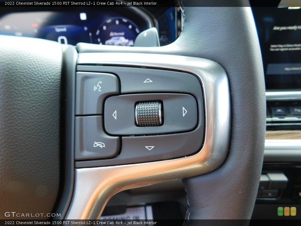 Jet Black Interior Steering Wheel for the 2022 Chevrolet Silverado 1500 RST Sherrod LZ-1 Crew Cab 4x4 #144778769