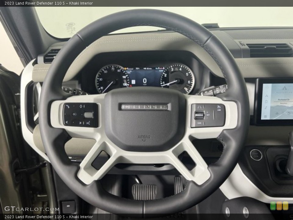 Khaki Interior Steering Wheel for the 2023 Land Rover Defender 110 S #144779495