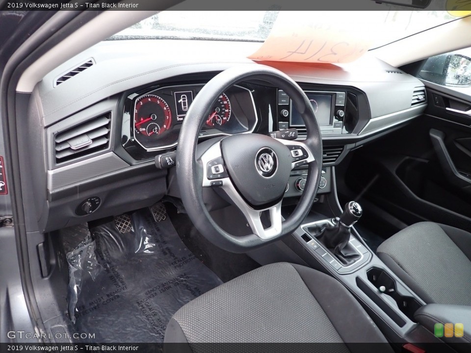 Titan Black Interior Front Seat for the 2019 Volkswagen Jetta S #144782111