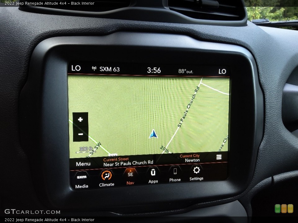 Black Interior Navigation for the 2022 Jeep Renegade Altitude 4x4 #144783005