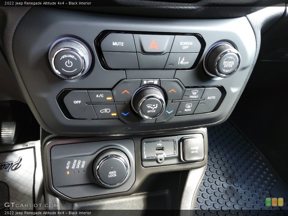 Black Interior Controls for the 2022 Jeep Renegade Altitude 4x4 #144783059