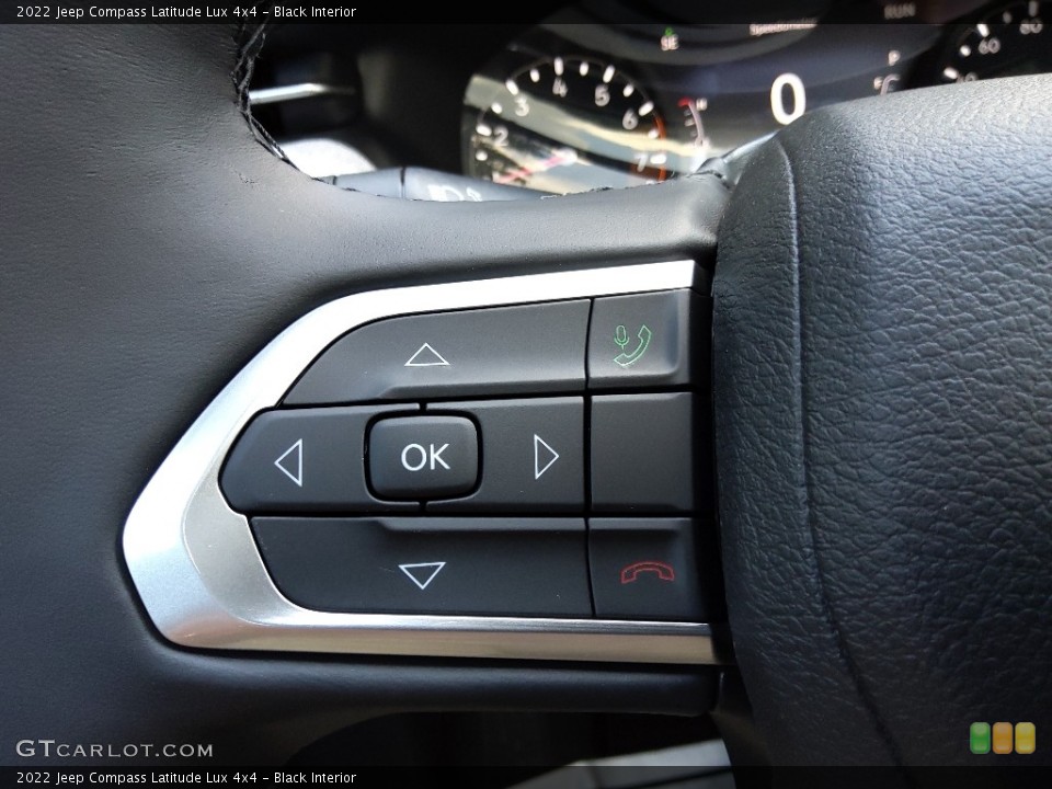 Black Interior Steering Wheel for the 2022 Jeep Compass Latitude Lux 4x4 #144783647