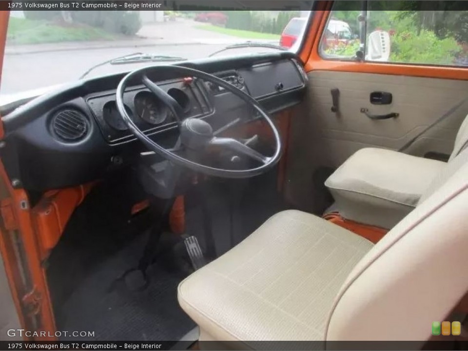 Beige 1975 Volkswagen Bus Interiors