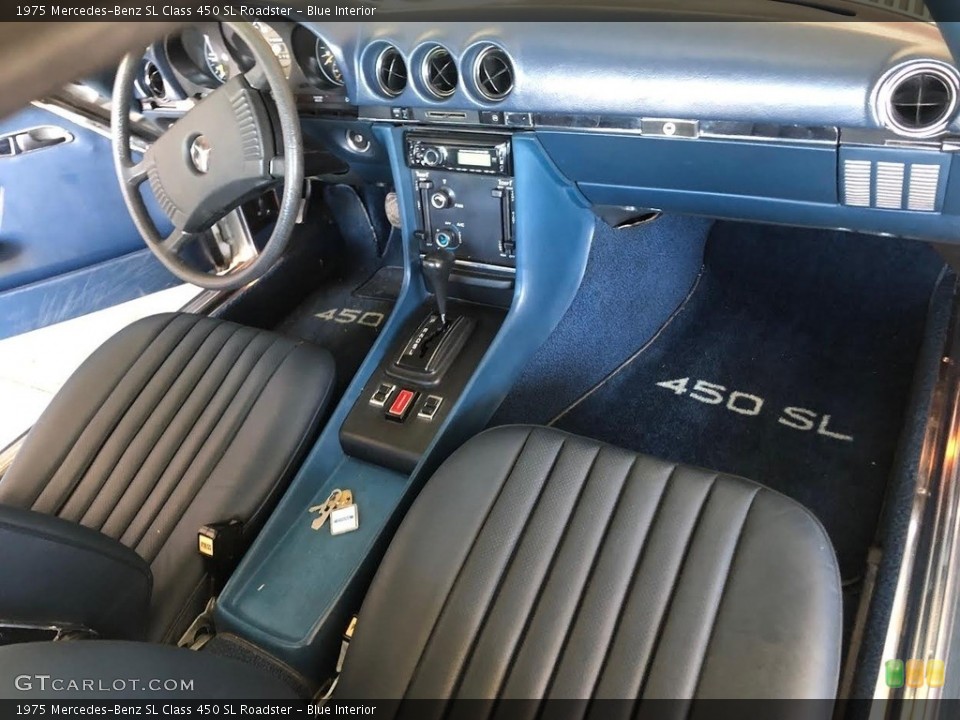 Blue Interior Dashboard for the 1975 Mercedes-Benz SL Class 450 SL Roadster #144790603