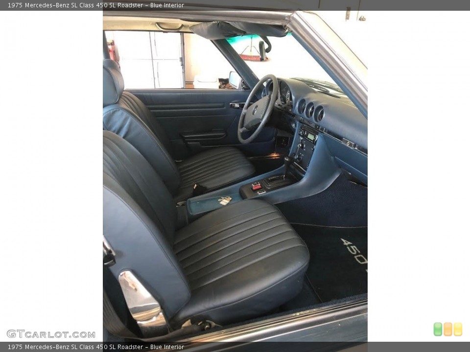 Blue Interior Front Seat for the 1975 Mercedes-Benz SL Class 450 SL Roadster #144790652