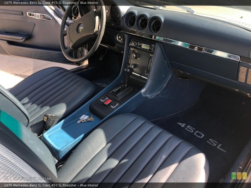 Blue Interior Front Seat for the 1975 Mercedes-Benz SL Class 450 SL Roadster #144790684