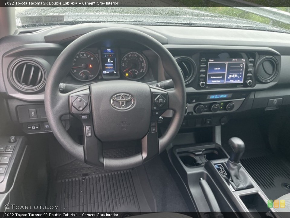 Cement Gray Interior Dashboard for the 2022 Toyota Tacoma SR Double Cab 4x4 #144790870