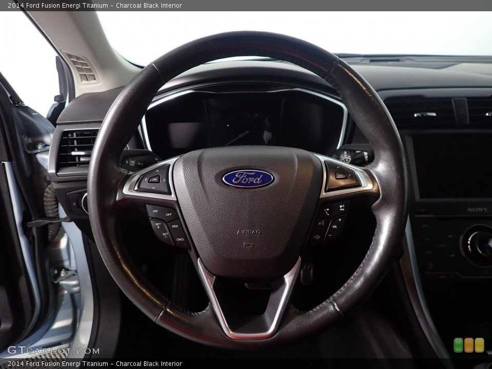 Charcoal Black Interior Steering Wheel for the 2014 Ford Fusion Energi Titanium #144791995