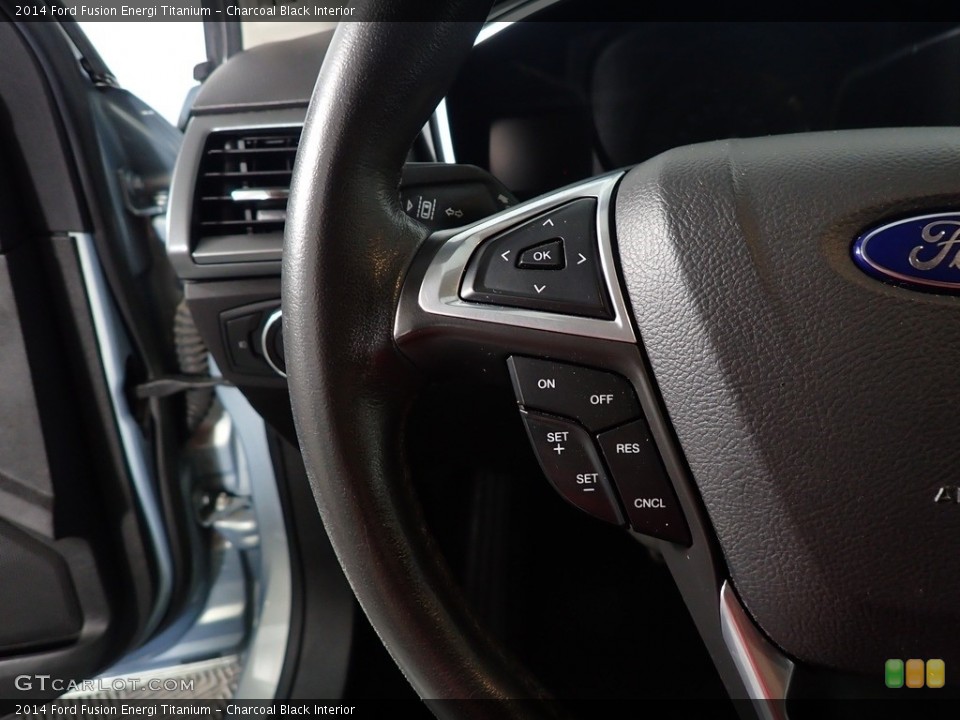 Charcoal Black Interior Steering Wheel for the 2014 Ford Fusion Energi Titanium #144792038