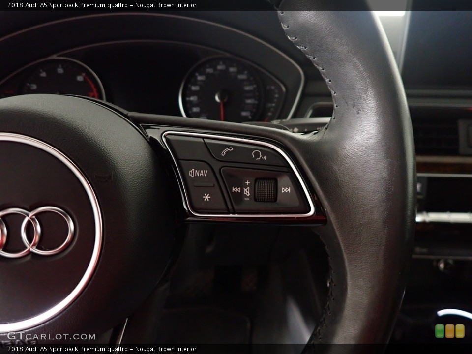 Nougat Brown Interior Steering Wheel for the 2018 Audi A5 Sportback Premium quattro #144795094