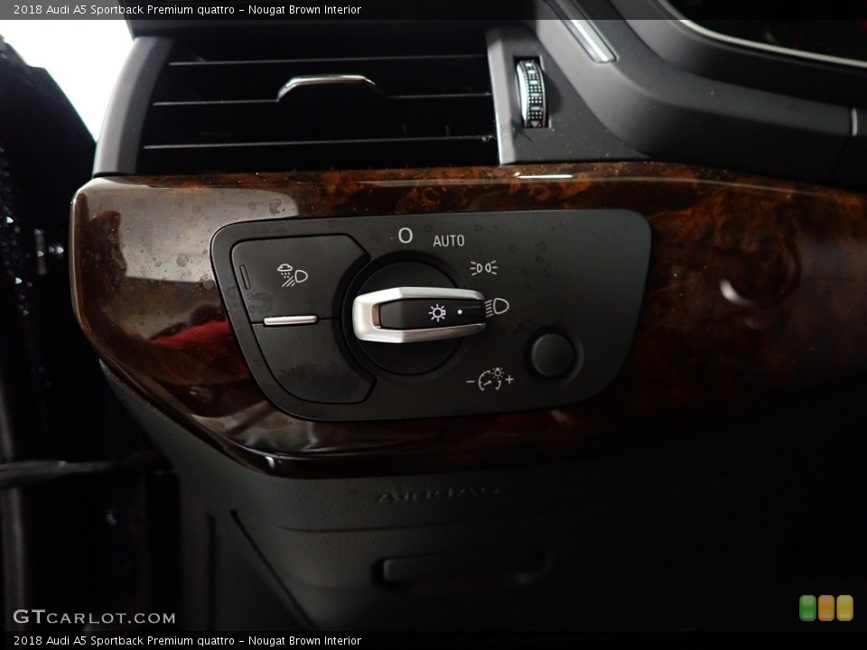 Nougat Brown Interior Controls for the 2018 Audi A5 Sportback Premium quattro #144795112