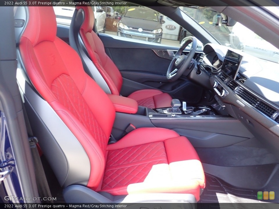 Magma Red/Gray Stitching Interior Photo for the 2022 Audi S5 3.0T Prestige quattro #144799765