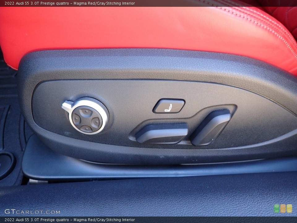 Magma Red/Gray Stitching Interior Front Seat for the 2022 Audi S5 3.0T Prestige quattro #144799840