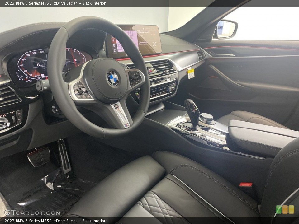 Black Interior Front Seat for the 2023 BMW 5 Series M550i xDrive Sedan #144800014