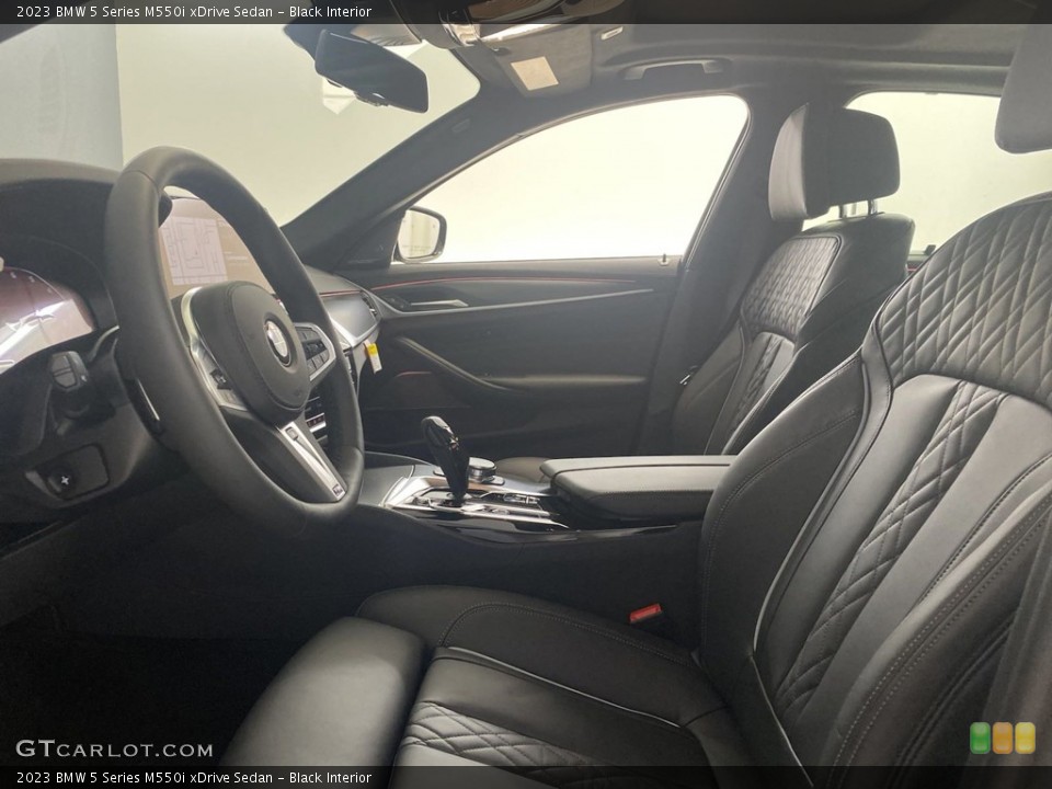 Black Interior Front Seat for the 2023 BMW 5 Series M550i xDrive Sedan #144800035