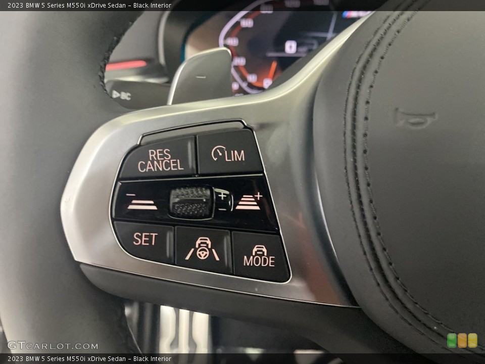 Black Interior Steering Wheel for the 2023 BMW 5 Series M550i xDrive Sedan #144800083