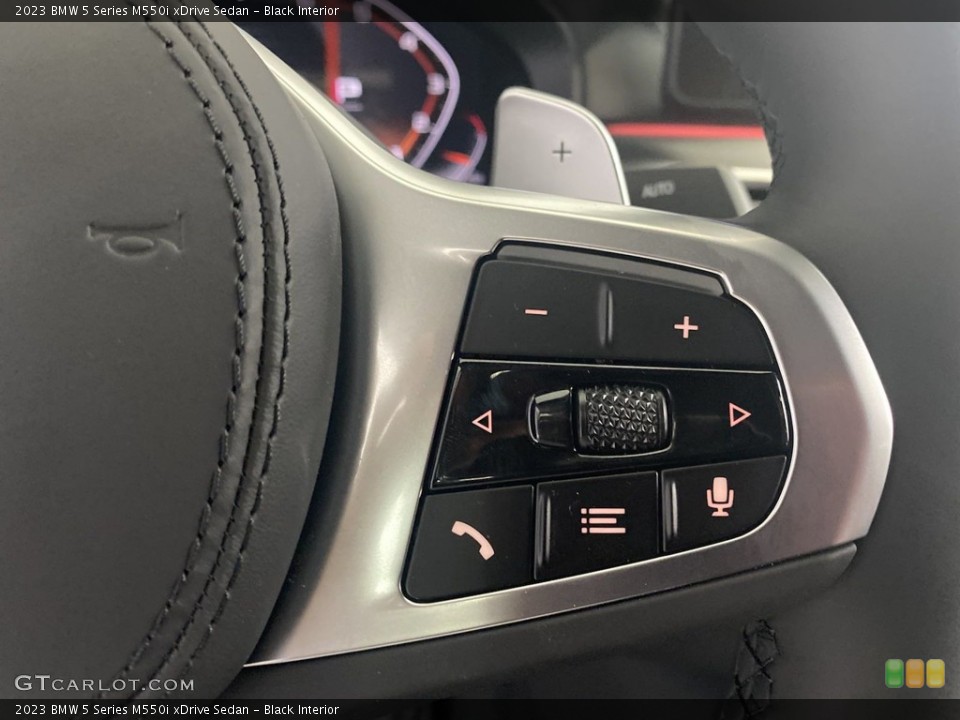 Black Interior Steering Wheel for the 2023 BMW 5 Series M550i xDrive Sedan #144800107