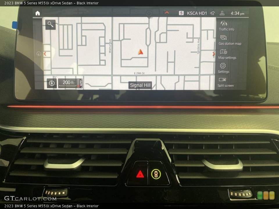 Black Interior Navigation for the 2023 BMW 5 Series M550i xDrive Sedan #144800188