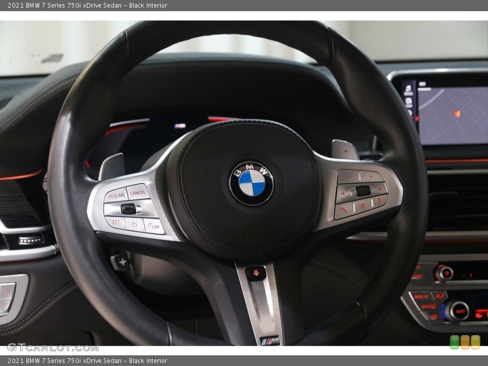 Black Interior Steering Wheel for the 2021 BMW 7 Series 750i xDrive Sedan #144800332