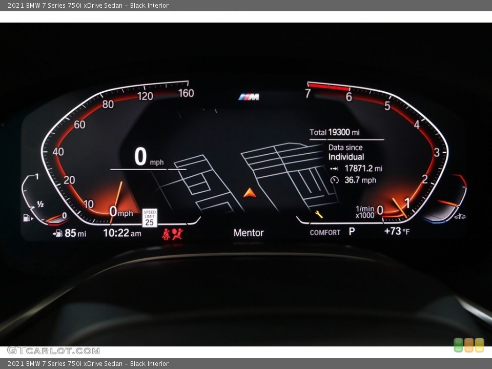 Black Interior Gauges for the 2021 BMW 7 Series 750i xDrive Sedan #144800356