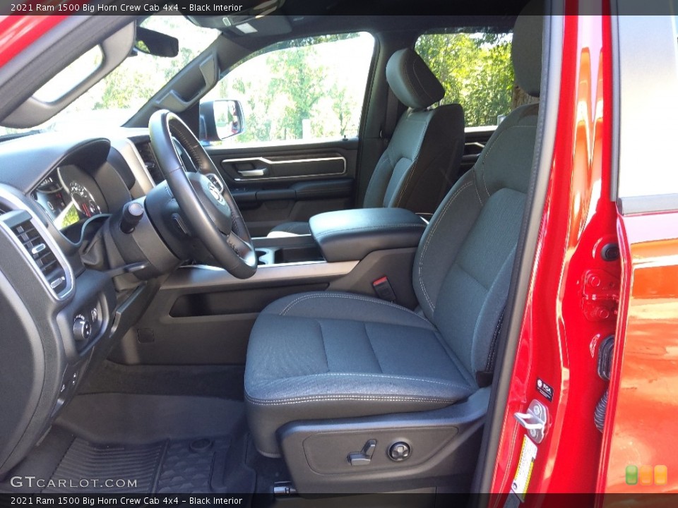 Black Interior Front Seat for the 2021 Ram 1500 Big Horn Crew Cab 4x4 #144800557