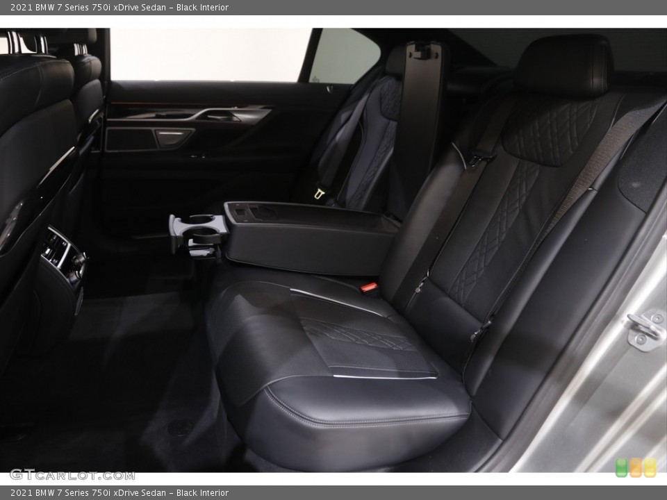 Black Interior Rear Seat for the 2021 BMW 7 Series 750i xDrive Sedan #144800614