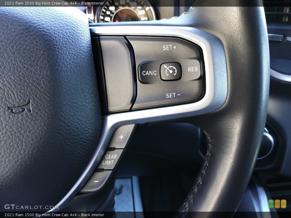 Black Interior Steering Wheel for the 2021 Ram 1500 Big Horn Crew Cab 4x4 #144800812