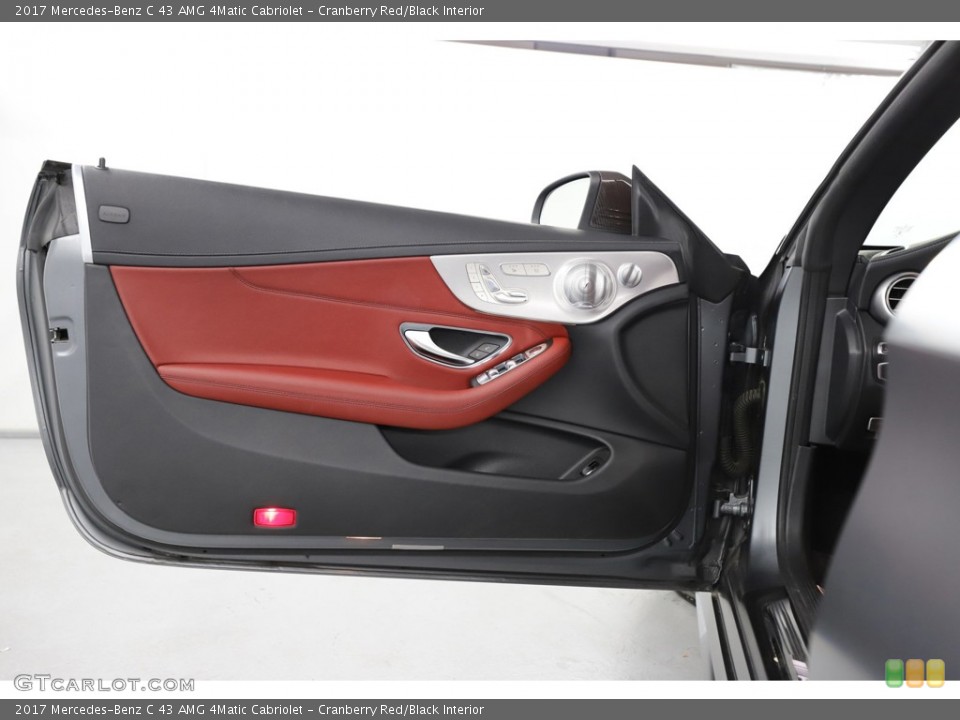 Cranberry Red/Black Interior Door Panel for the 2017 Mercedes-Benz C 43 AMG 4Matic Cabriolet #144801298