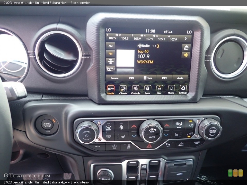Black Interior Controls for the 2023 Jeep Wrangler Unlimited Sahara 4x4 #144801482