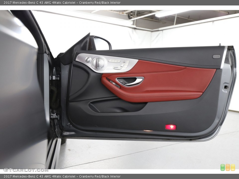 Cranberry Red/Black Interior Door Panel for the 2017 Mercedes-Benz C 43 AMG 4Matic Cabriolet #144801565