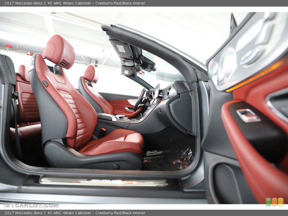 Cranberry Red/Black Interior Front Seat for the 2017 Mercedes-Benz C 43 AMG 4Matic Cabriolet #144801592