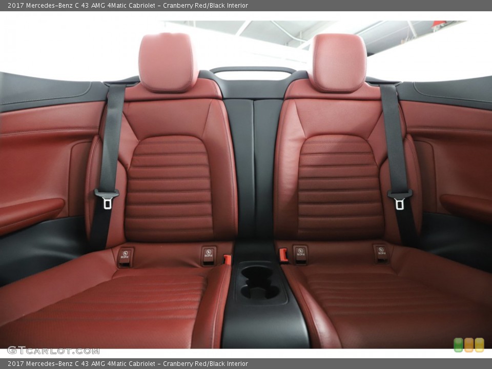 Cranberry Red/Black Interior Rear Seat for the 2017 Mercedes-Benz C 43 AMG 4Matic Cabriolet #144801655