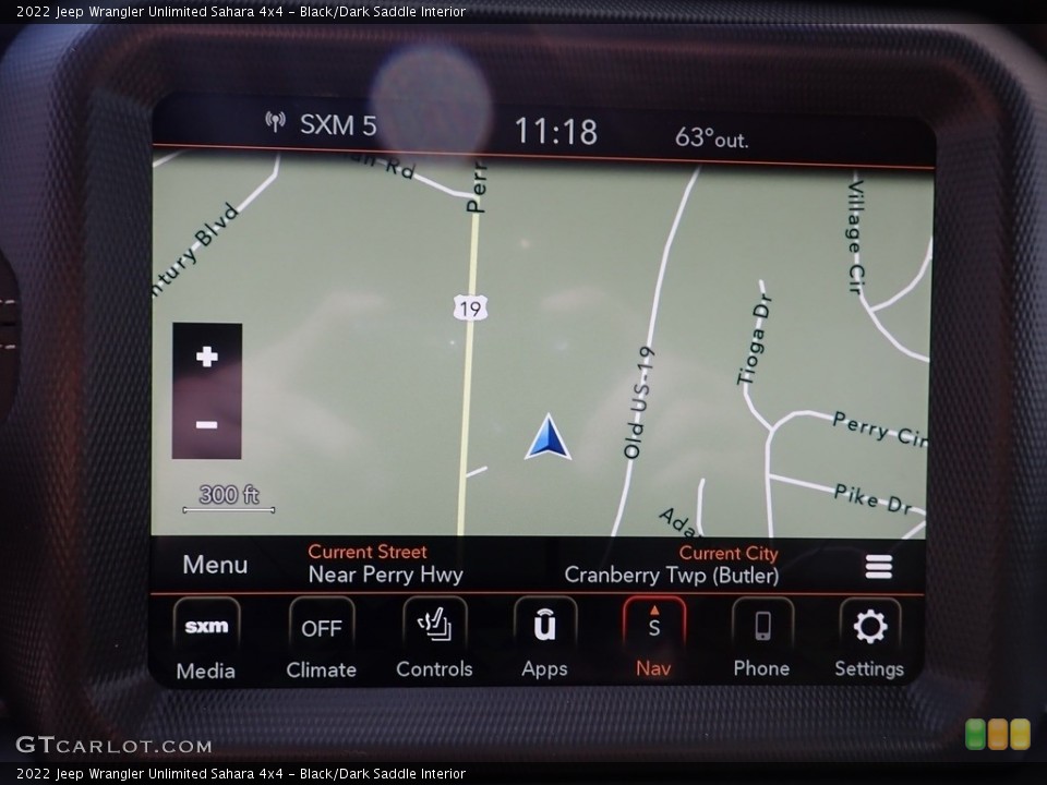 Black/Dark Saddle Interior Navigation for the 2022 Jeep Wrangler Unlimited Sahara 4x4 #144801979