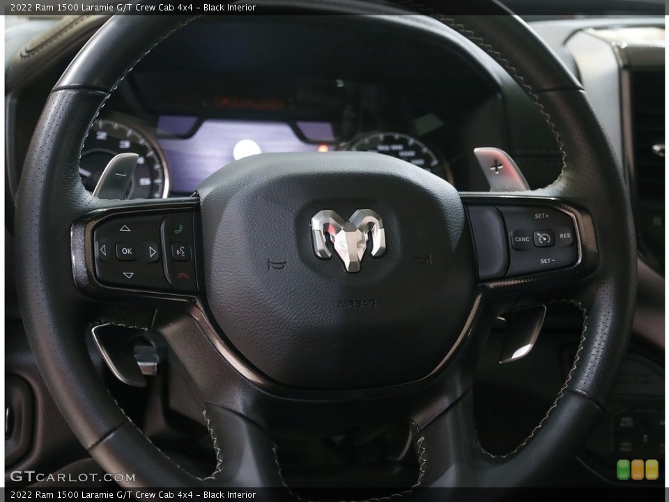 Black Interior Steering Wheel for the 2022 Ram 1500 Laramie G/T Crew Cab 4x4 #144802243