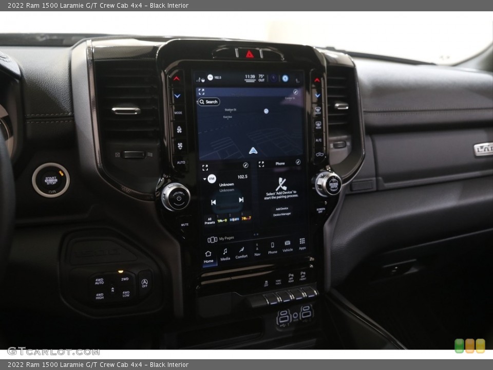 Black Interior Controls for the 2022 Ram 1500 Laramie G/T Crew Cab 4x4 #144802270