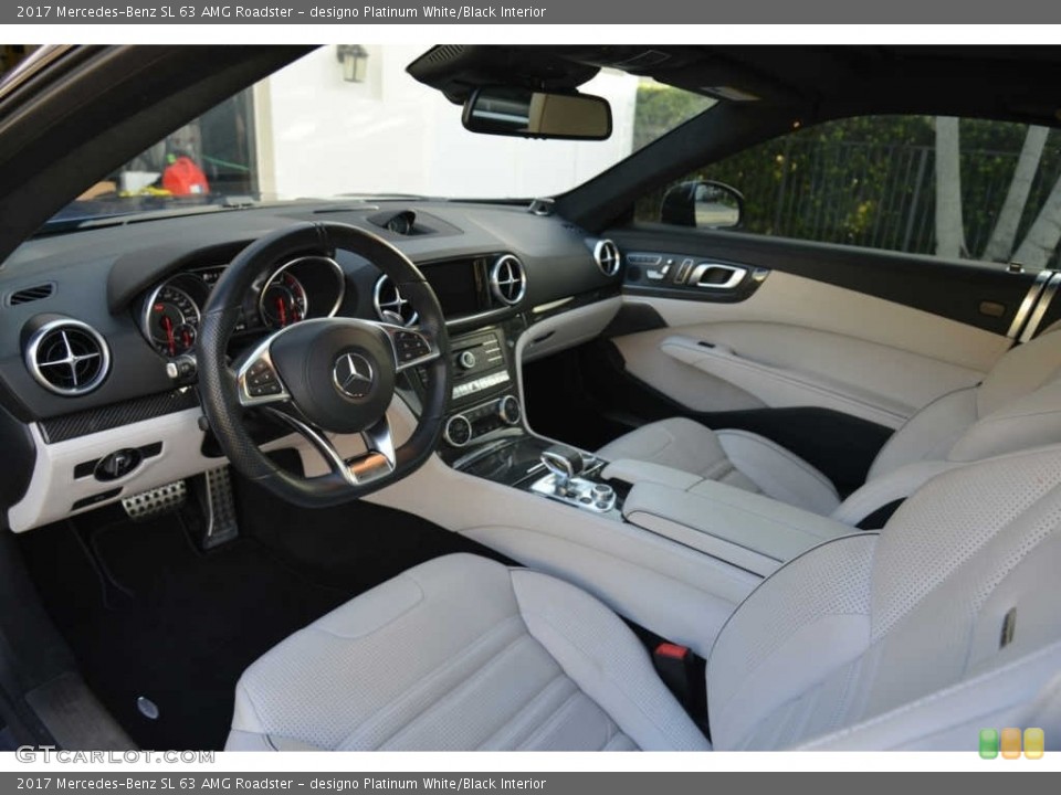 designo Platinum White/Black Interior Photo for the 2017 Mercedes-Benz SL 63 AMG Roadster #144802954