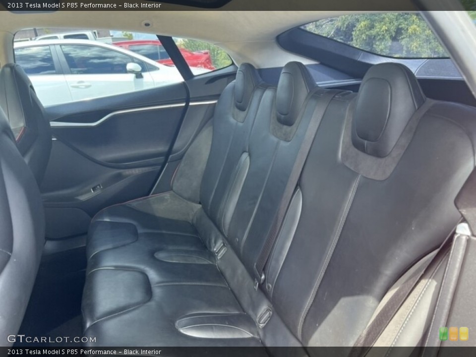 Black Interior Rear Seat for the 2013 Tesla Model S P85 Performance #144803266